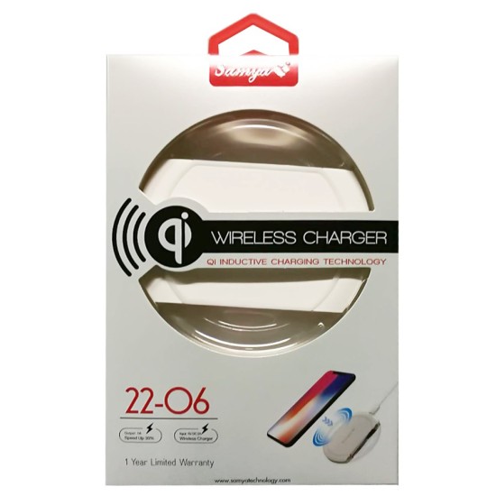 SAMYA WIRELESS CHARGER QI INDUCTIVE CHARGING TECHNOLOGY 5W / 22-O6 / BRANCO SAMYA WIRELESS CHARGER QI INDUCTIVE CHARGING TECHNOLOGY 5W / 22-O6 / BRANCO